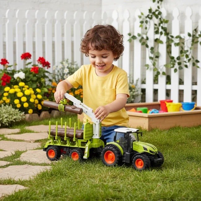 Traktor RC zdalnie sterowany ciągnik rolniczy z podnośnikiem farma 2,4G 3,7V 500mAh